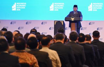 Prabowo Hadiri Economic Outlook 2026 di Jakarta